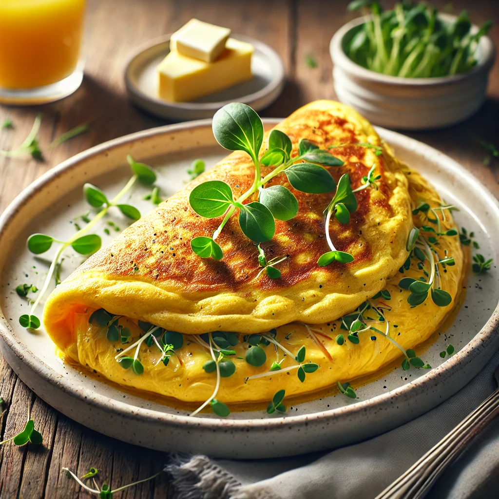 Omellete con Microgreens di Pak Choi Panda